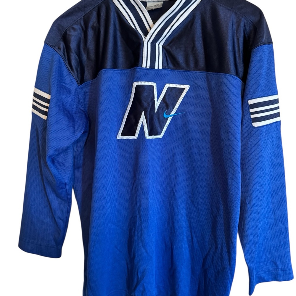 Vintage Nike Jersey Youth XL (18–20) Blue Hockey Style Long Sleeve